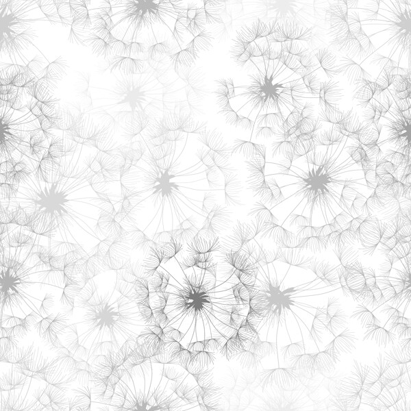 抽象矢量黑白花卉背景