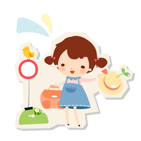矢量女孩插畫