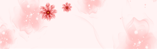 清新粉色花朵banner背景素材