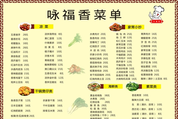 飯店點菜單