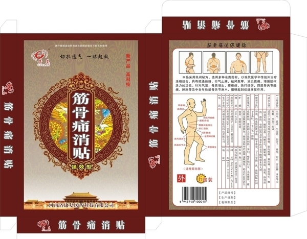 筋骨痛消貼藥盒圖片