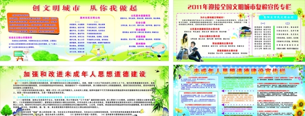文明城市復(fù)檢宣傳欄圖片
