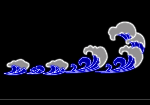 霓虹燈分層素材PSD浪花21圖片