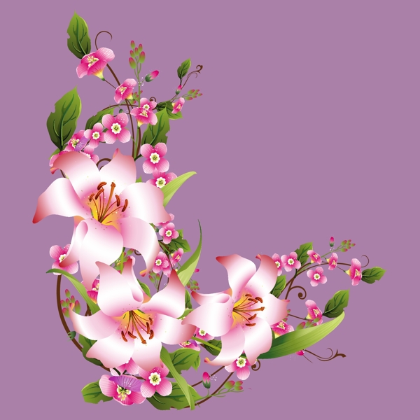 印花矢量圖T恤圖案植物花朵色彩免費素材