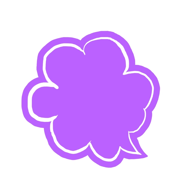紫色卡通气泡素材下载