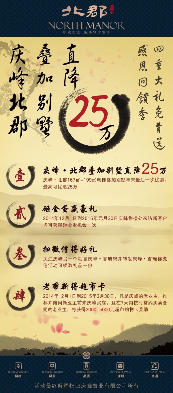 北郡售樓處活動X展架