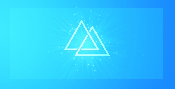 商务科技动感蓝色几何三角形背景