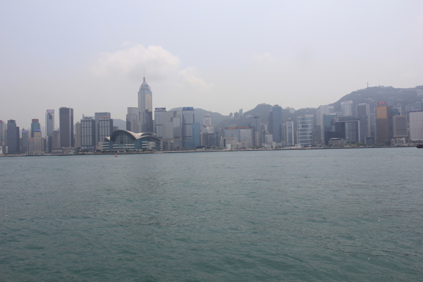 香港街头风景标志建筑群