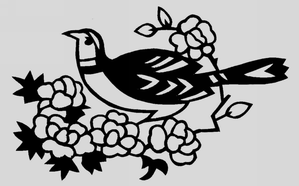 花鳥剪紙