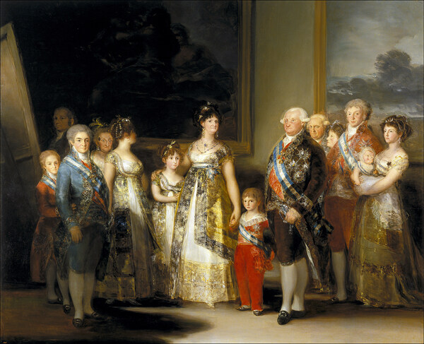弗朗西斯科戈雅西班牙查尔斯四世和他的家人图片