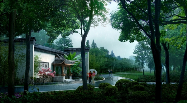 传统中式古典大宅