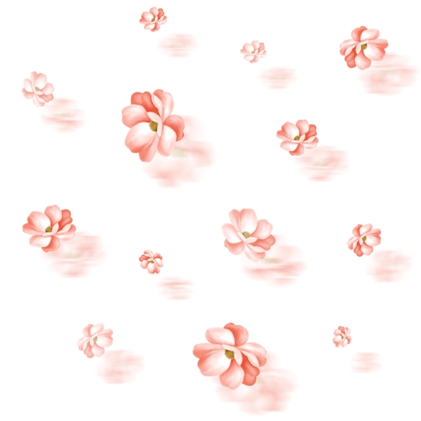 小清新手绘漂浮花瓣元素