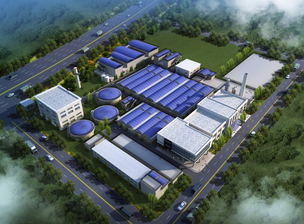污水處理廠效果圖