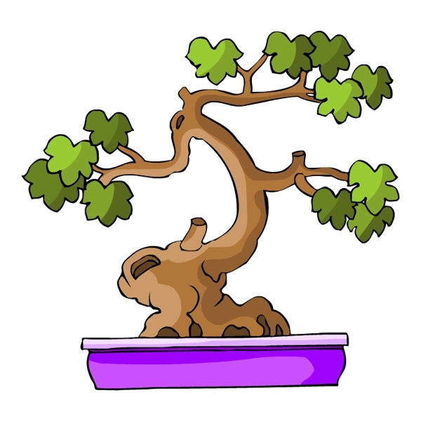 樹木古典插畫