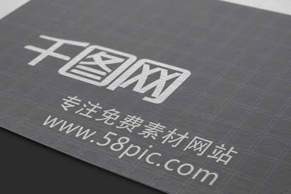 LOGO设计模板黑色卡片白色印压