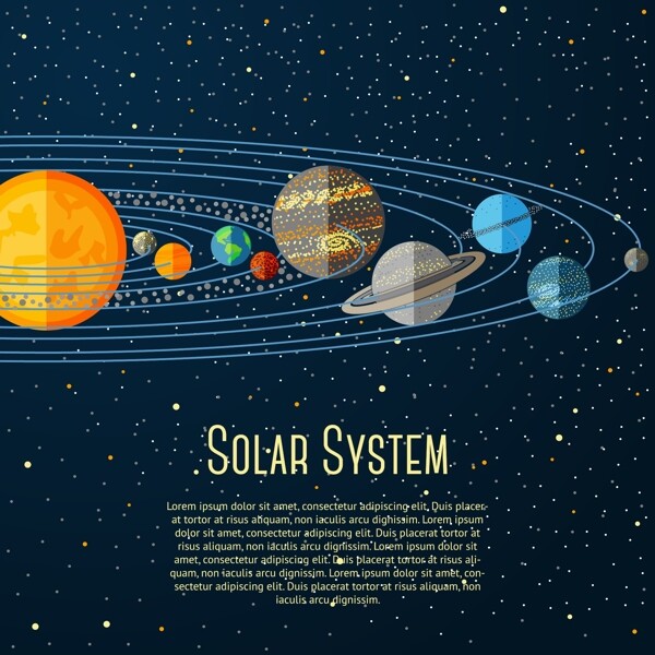 卡通太阳系图片