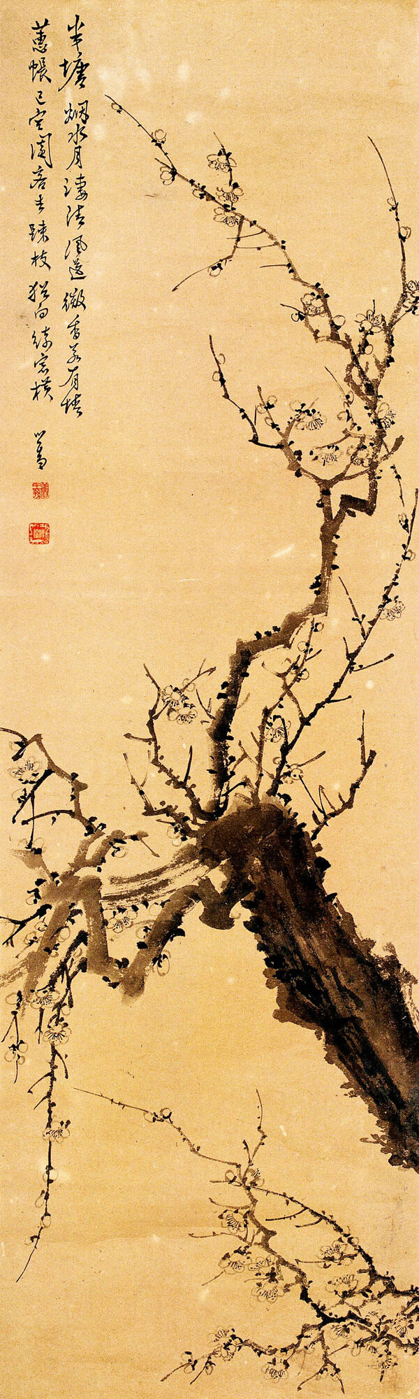 水墨梅花國畫圖片
