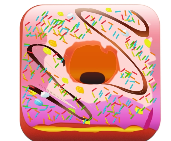UI拟物图标写实图标甜甜圈