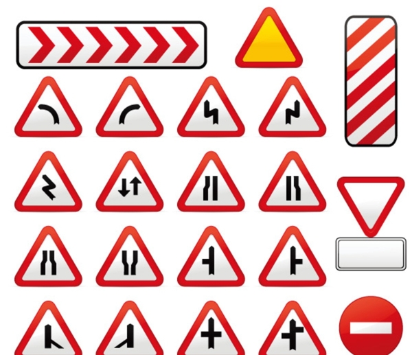 交通标示路标指示牌箭头