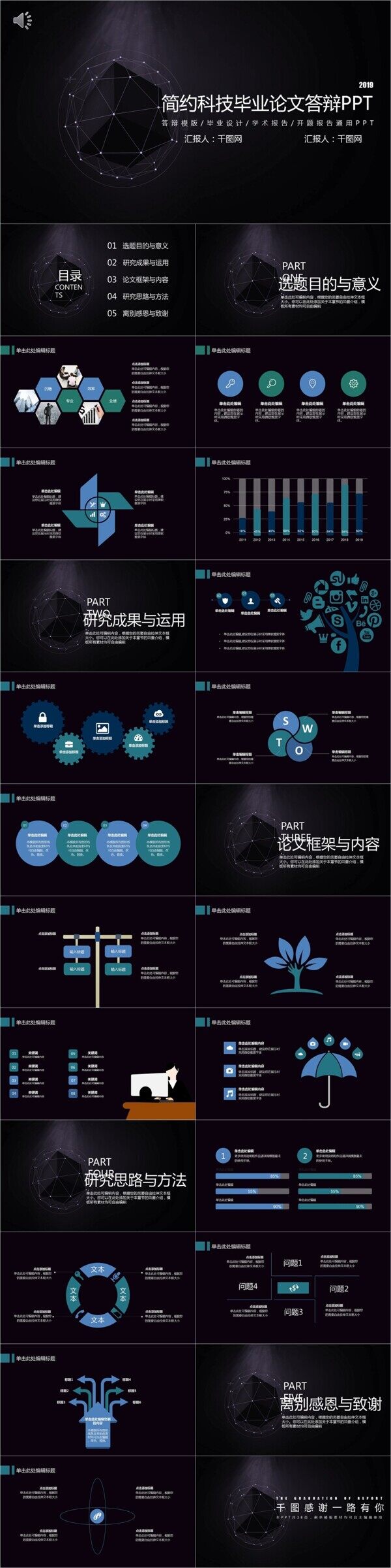 簡約科技畢業(yè)論文答辯PPT