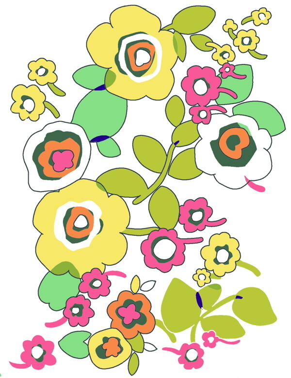 花草插圖花紋圖案0141