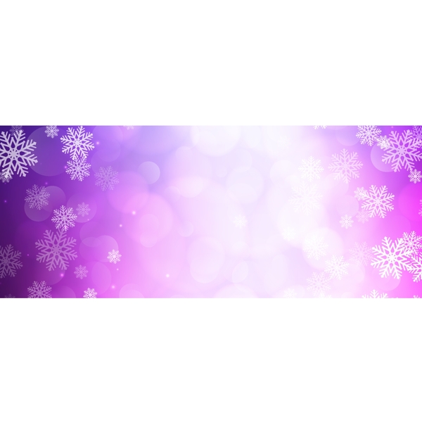 紫色雪花梦幻矢量背景