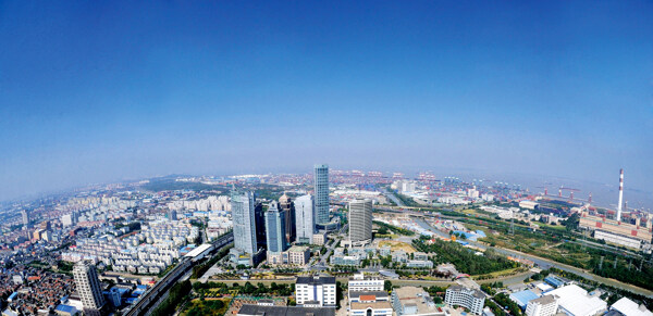 上海自贸区外高桥区域俯瞰图片