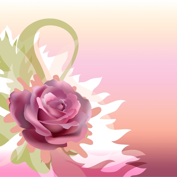 重彩牡丹花