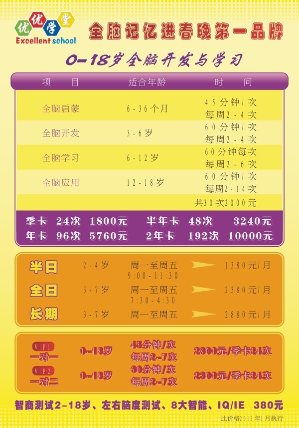 價(jià)格表圖片