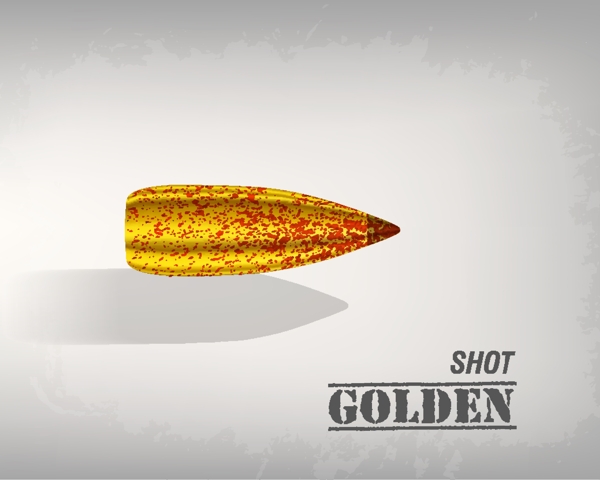 金黄色子弹设计矢量素材