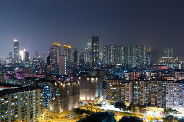繁华的都市夜景风光图片