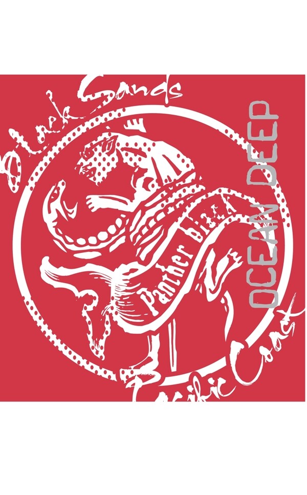 印花矢量圖文字英文色彩紅色免費(fèi)素材