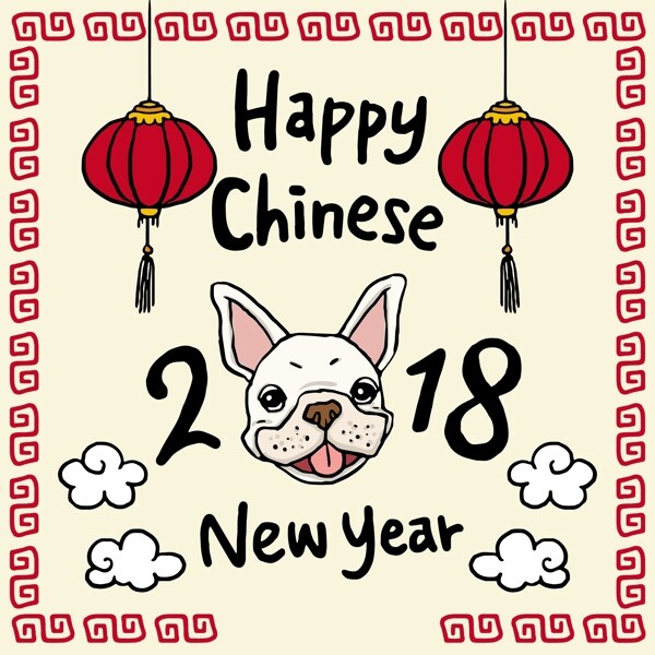 手繪新年矢量元素