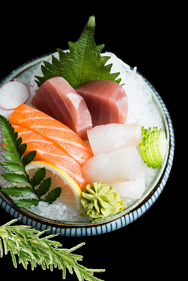 肥美三文鱼日式料理美食产品实物