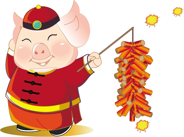 我與鞭炮齊賀喜圖片