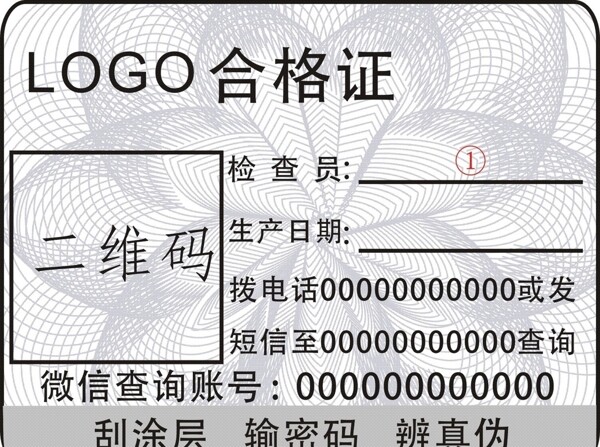 合格證