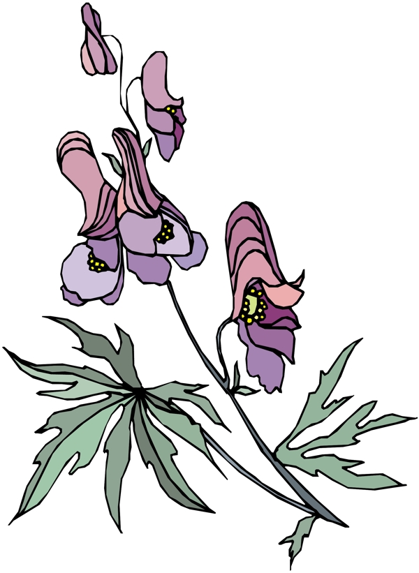 花朵花草鮮花矢量EPS格式1455