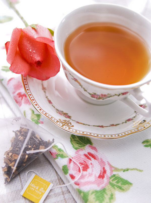 茶特寫圖片