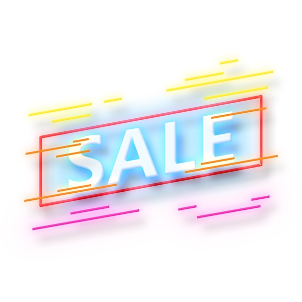 霓虹燈風(fēng)格SALE打折元素