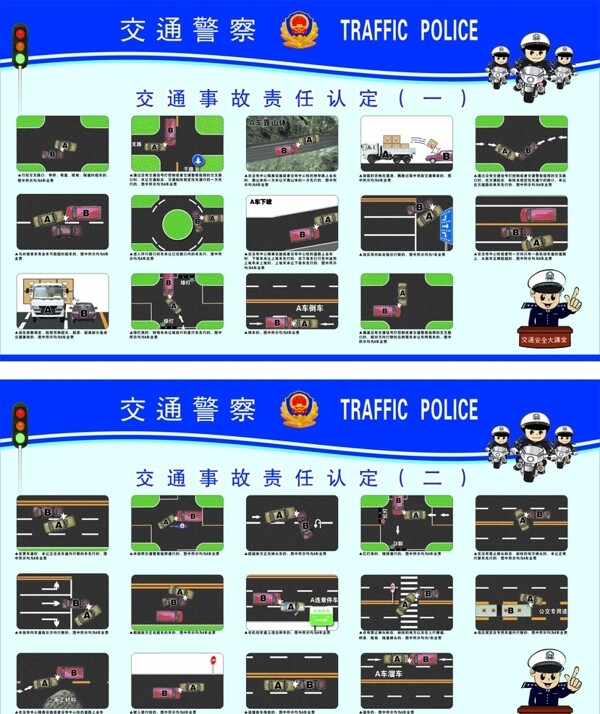交通事故责任展板图片