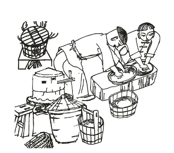 传统手工制作粽子矢量图片