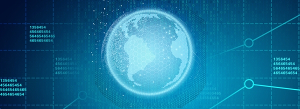蓝色科技地球banner背景