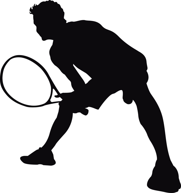 网球公开赛打网球动态人物简约