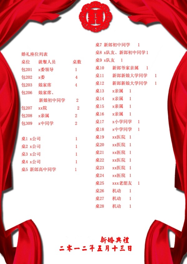 婚禮座位指示牌