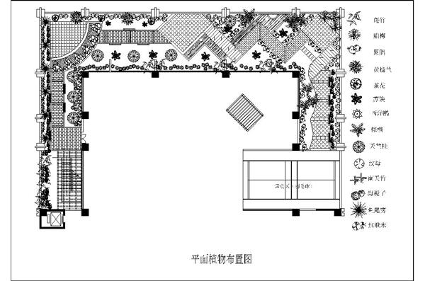 中式屋顶花园平面设计图