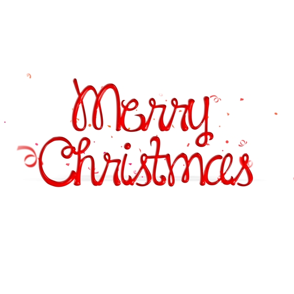 MerryChristmas圣诞节红色英文可爱字体