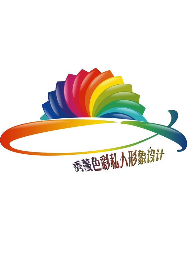 七彩花PSD分層矢量圖
