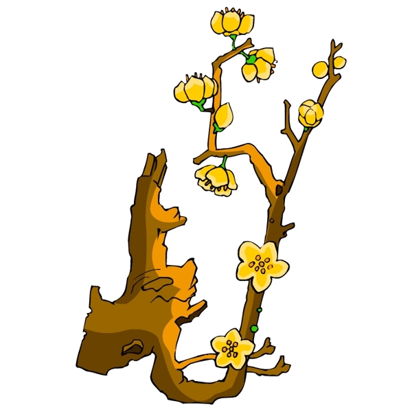 花卉古典插畫