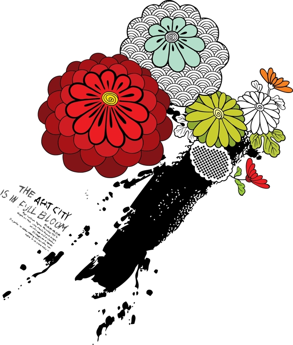 個(gè)性花卉矢量圖下載