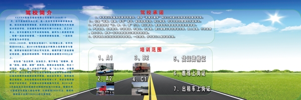 駕校展板